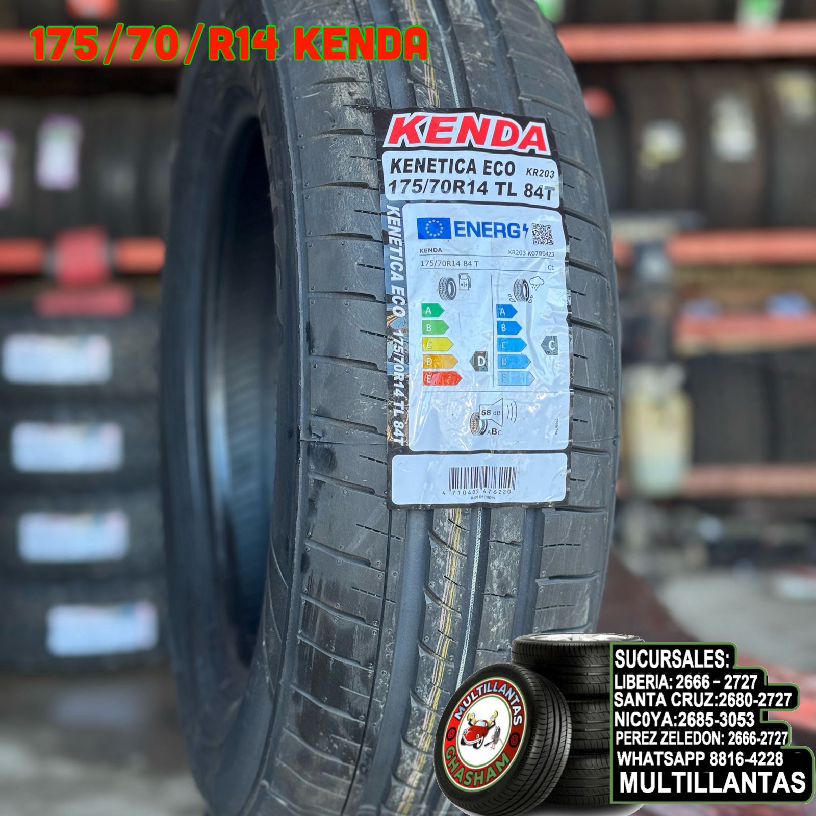 175/70/R14 KENDA KR203 KENETICA ECO